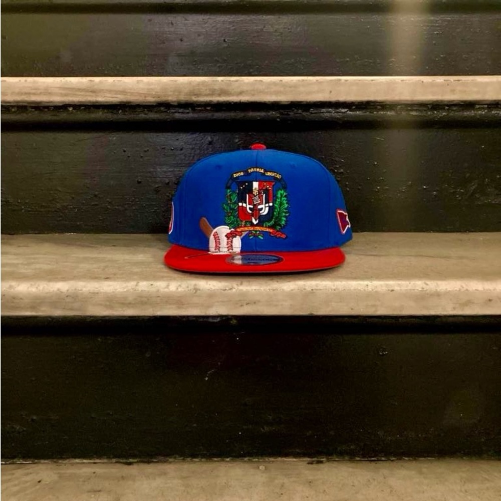 Blue and Red Snapback Cap
